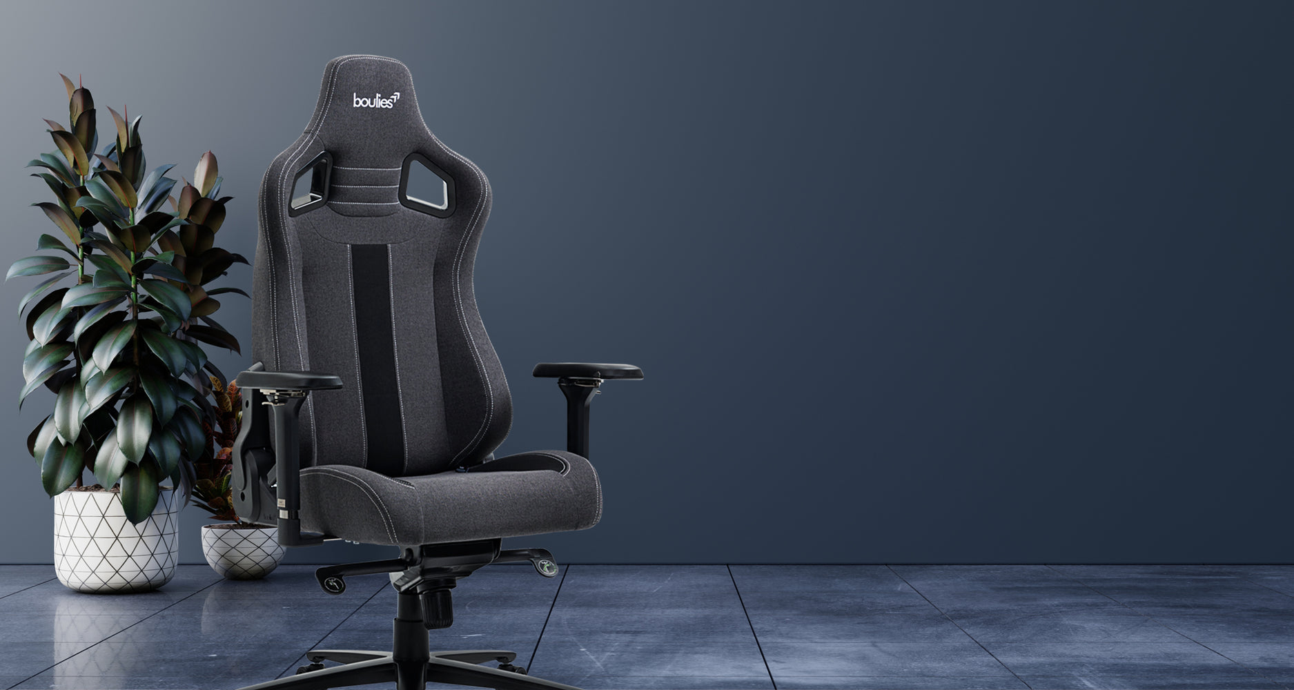 Ergonomic black leather gaming chair