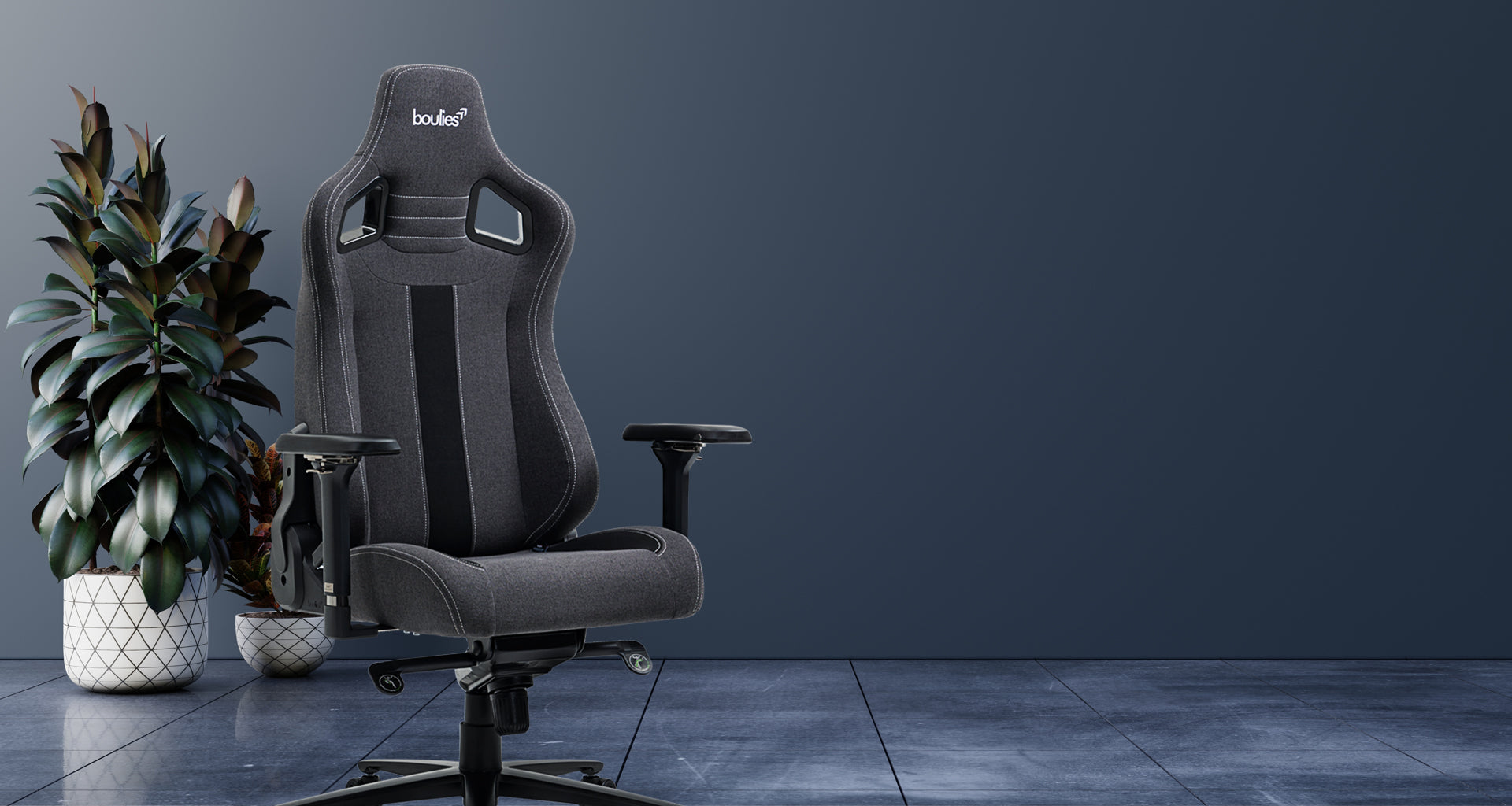 Ergonomic black leather gaming chair​